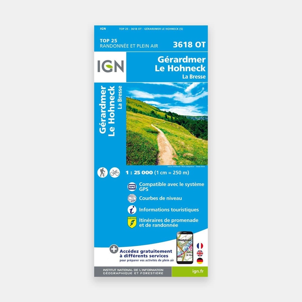 Le Hohneck / Gérardmer / La Bresse GPS 1/25 3618OT