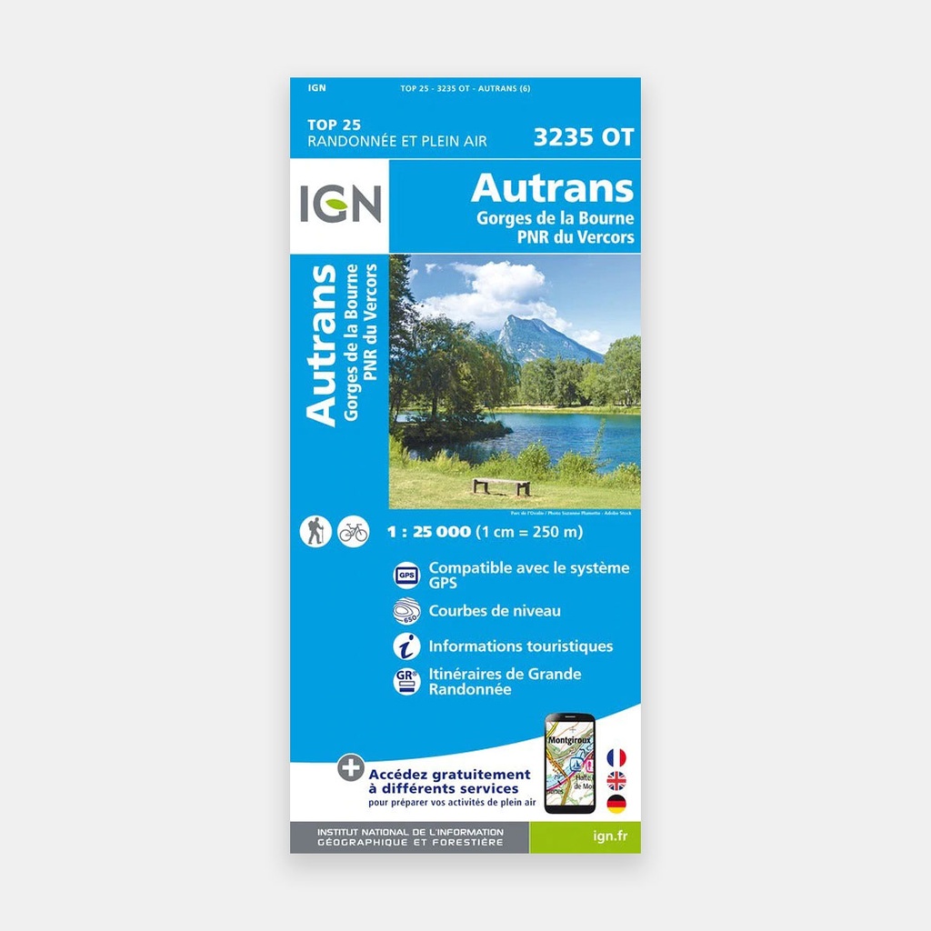 Autrans-Gorges de la Bourne / PNR du Vercors GPS 1/25 3235OT