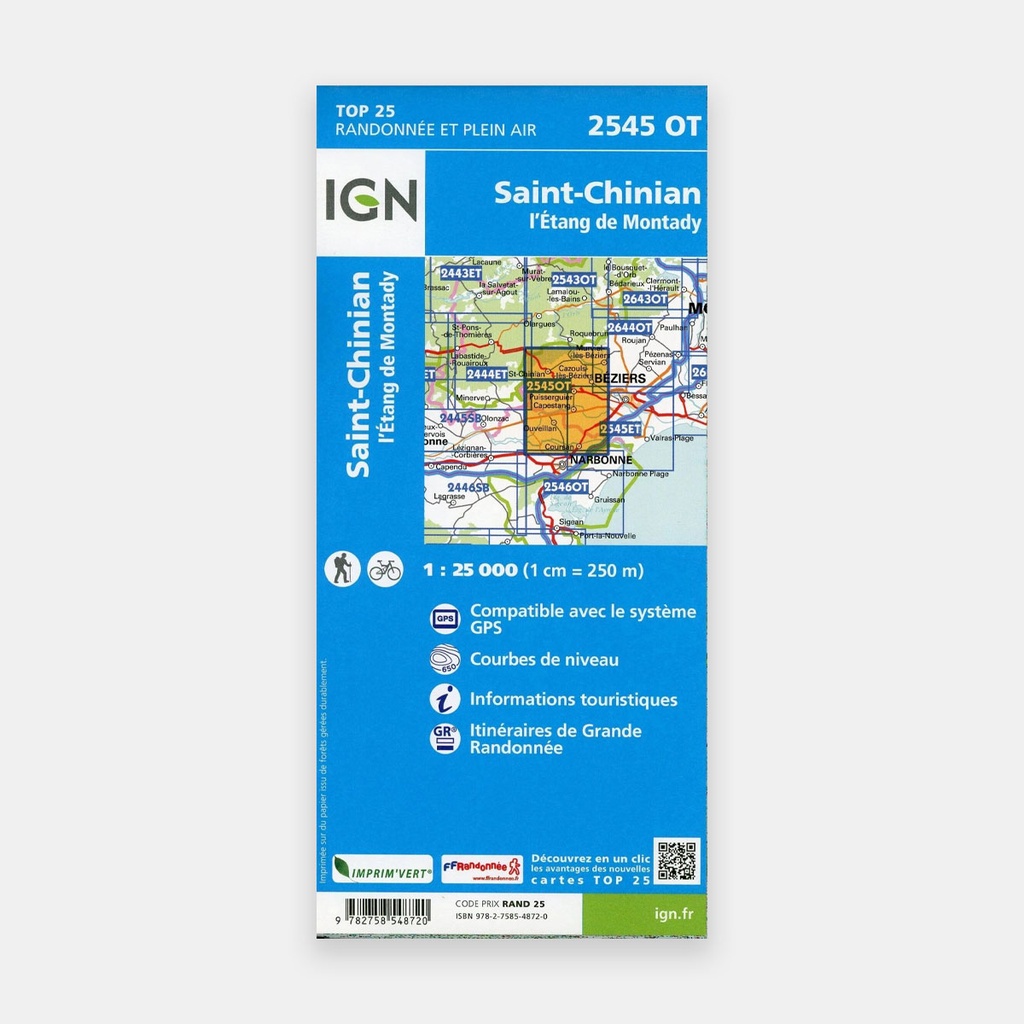 Saint-Chinian / Etang de Montady 1/25 2545OT