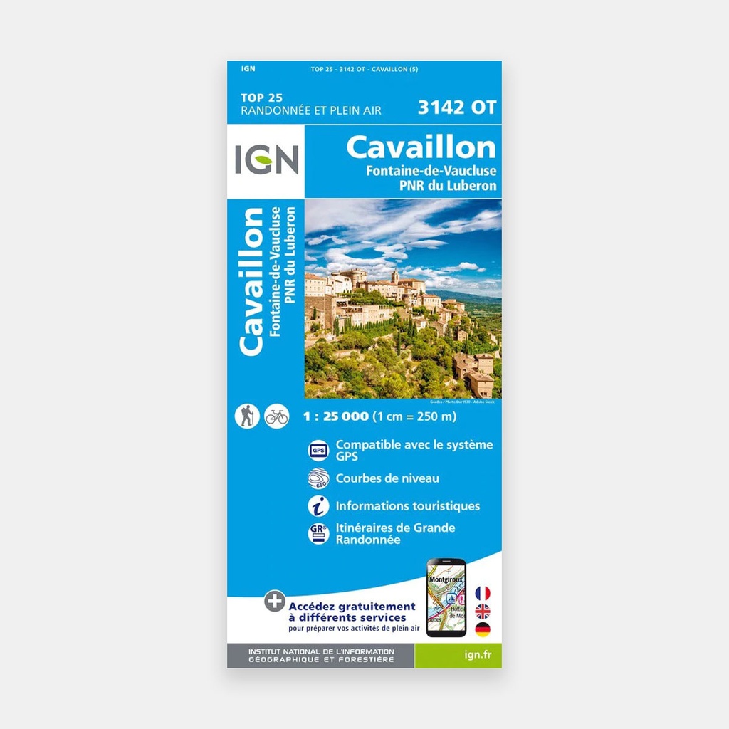 Cavaillon / Fontaine-de-Vaucluse / Luberon 1/25 3142OT