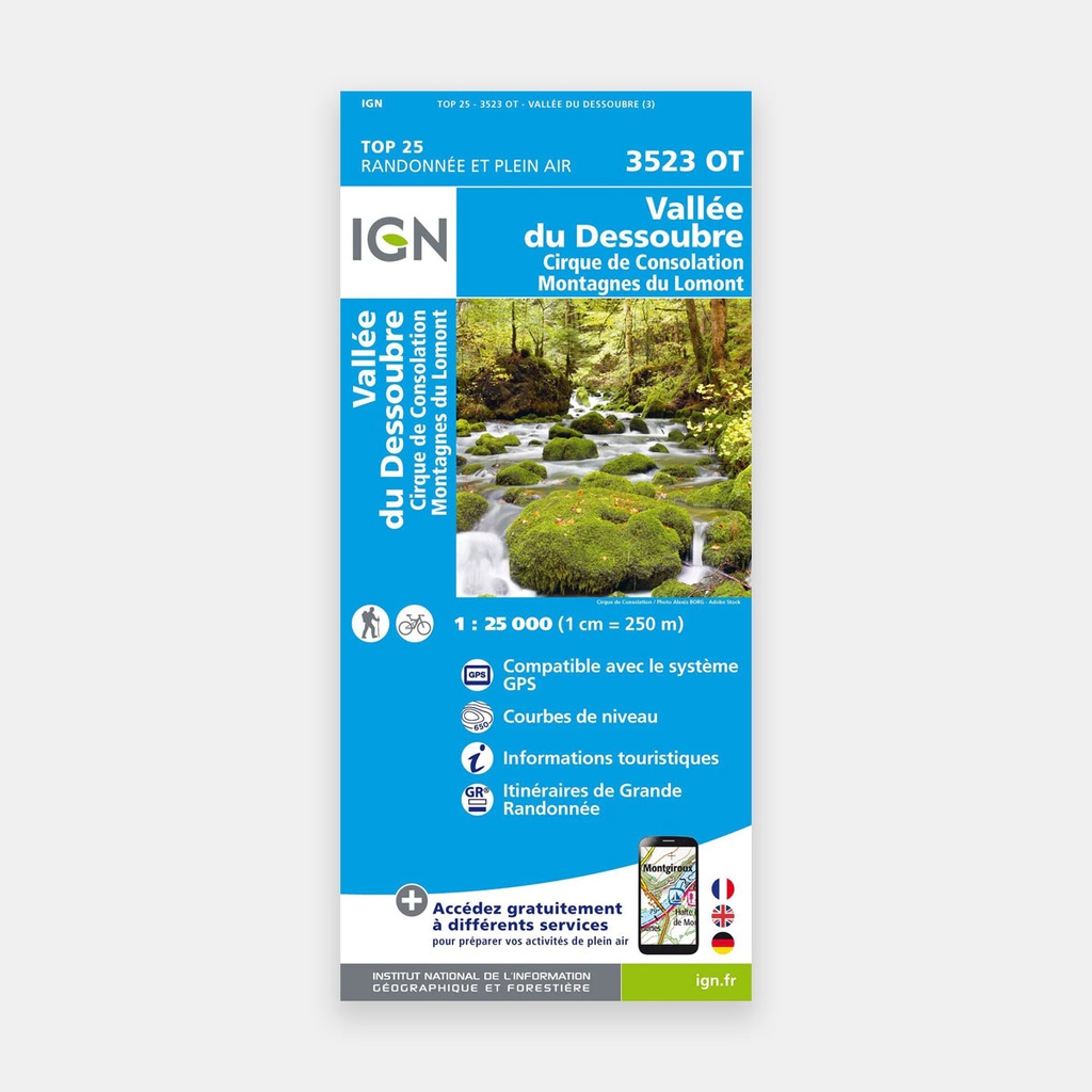 Vallée du Dessoubre / Cirque de Consolation / Lomont GPS 1/25 3523OT