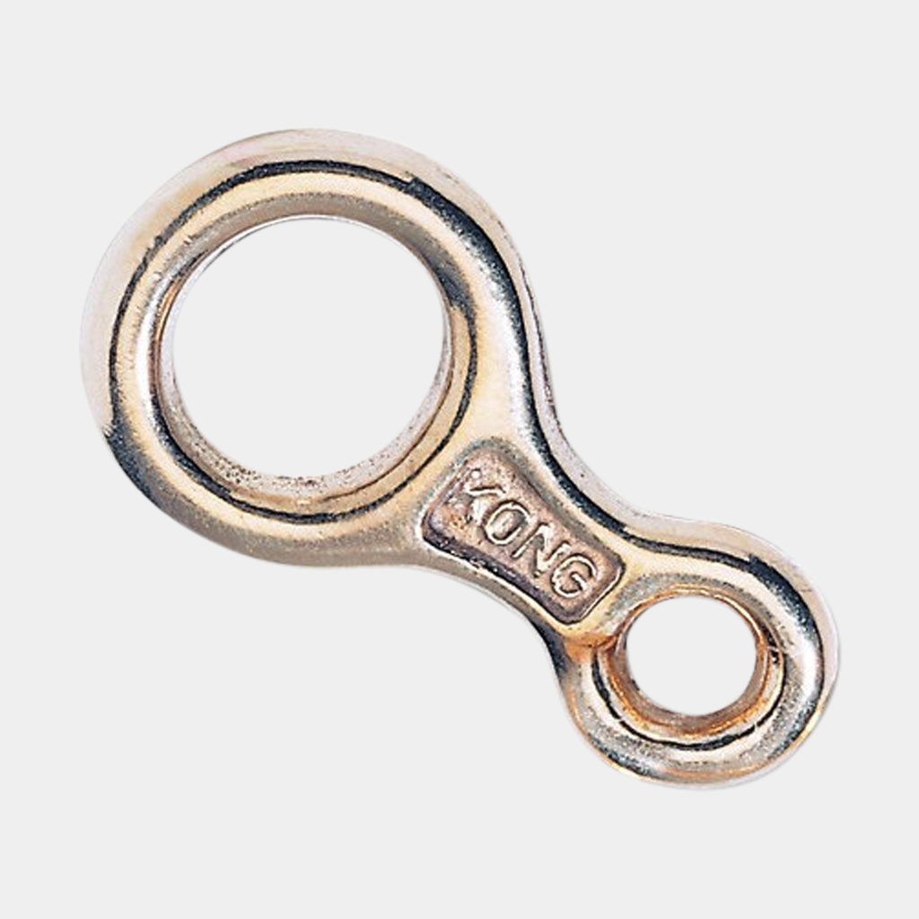 Mini Porte-Clé en 8 avec anneau non monté Bronze Poli