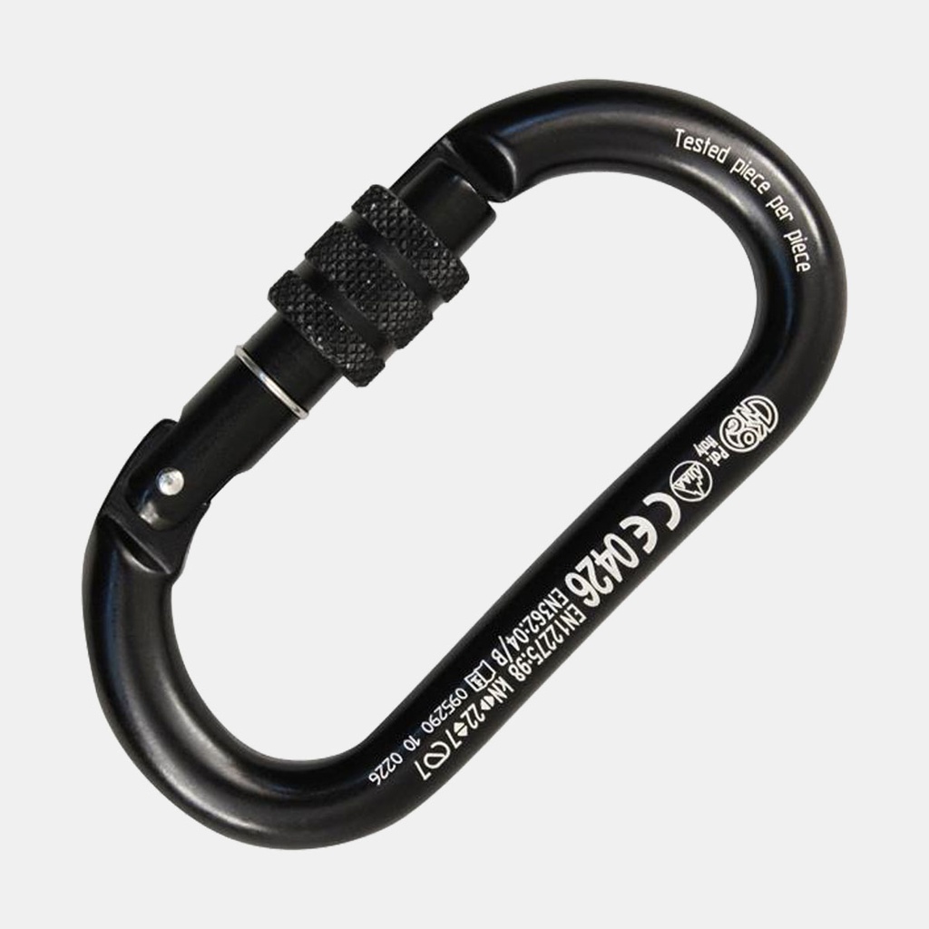 Oval à Vis Anodisé Noir