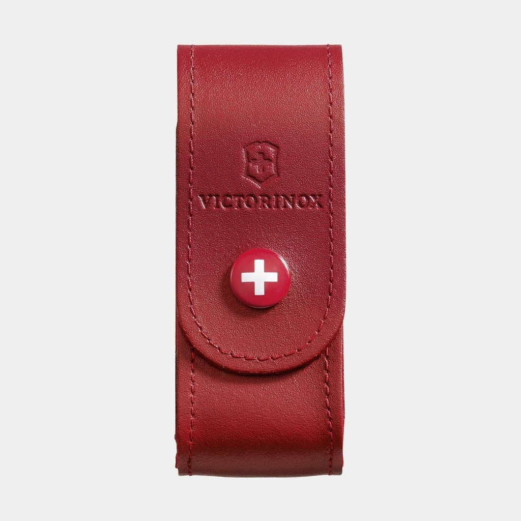 Leren Riemetui Rood + Klittenband
