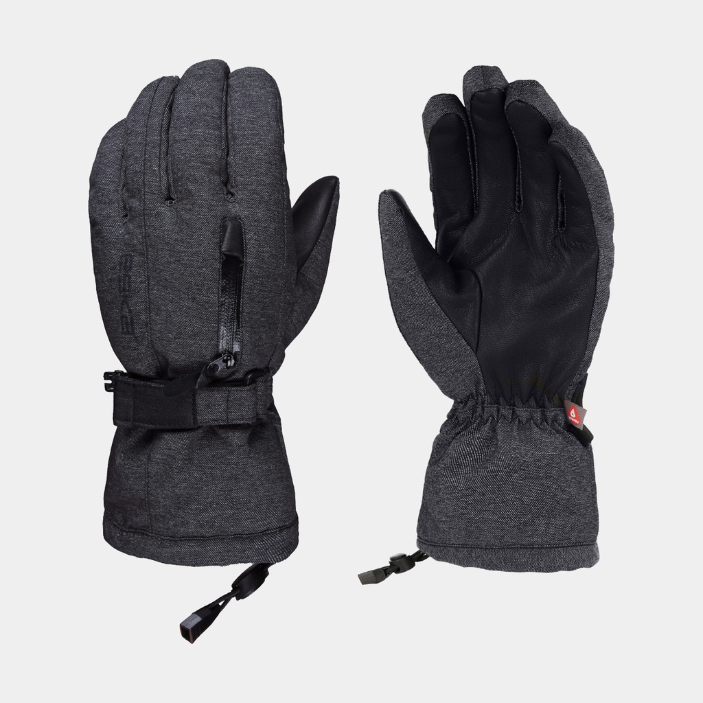Ski Gloves Warm X Primaloft Black Melange