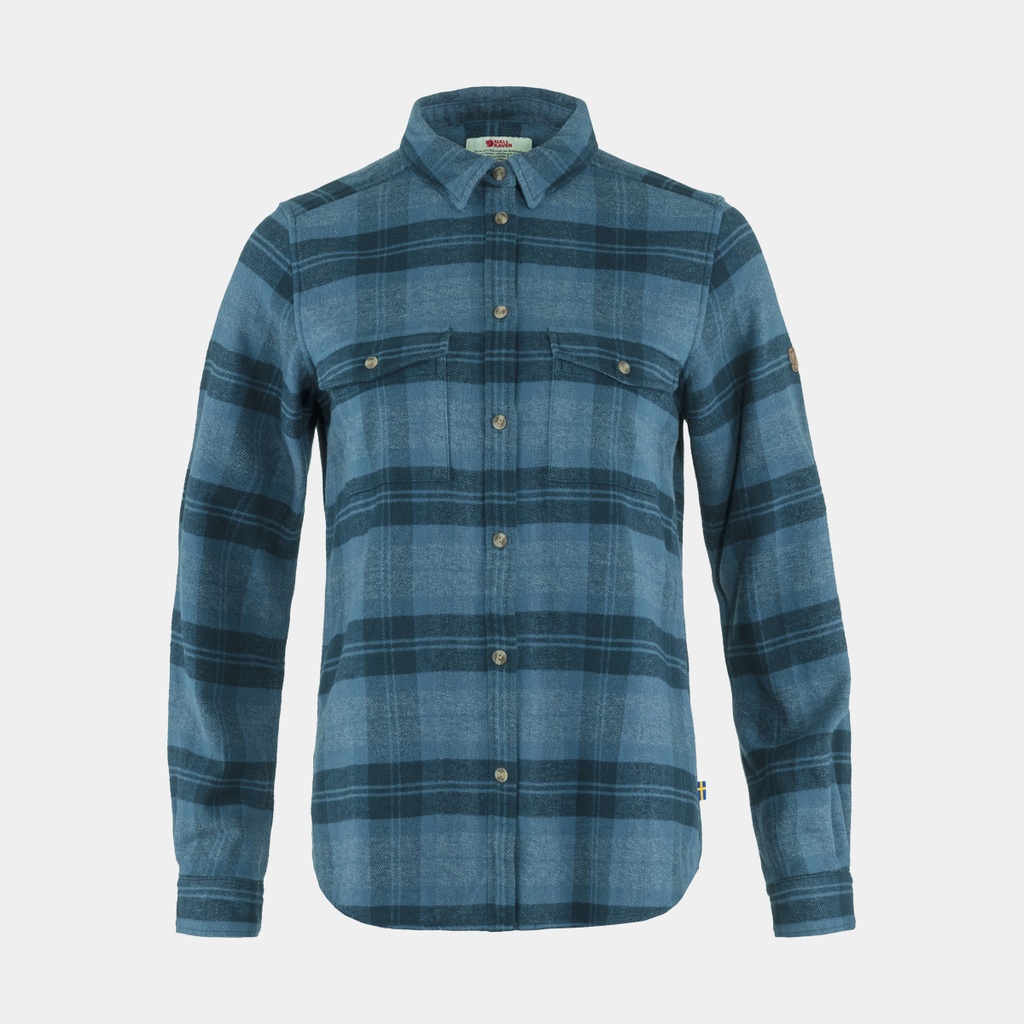 Övik Flannel Shirt Women Dark Navy / Indigo Blue