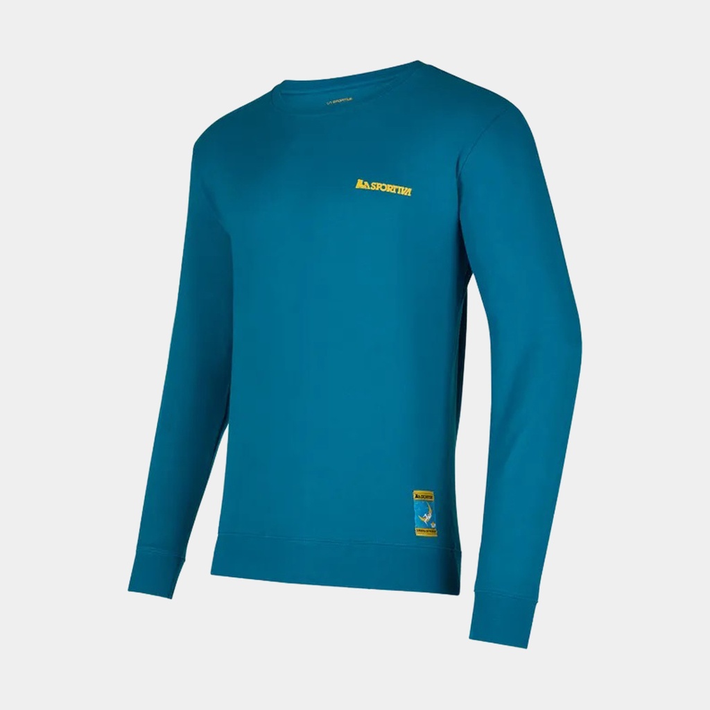 Climbing On The Moon Sweatshirt Turchese / Giallo