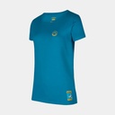 Climbing On The Moon T-Shirt Women Turchese / Giallo