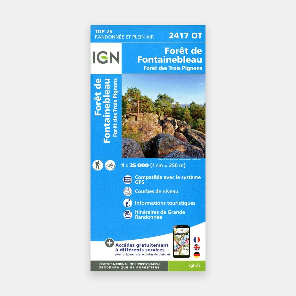 Forêt de Fontainebleau - Forêt des Trois Pignons 1/25 2417OT