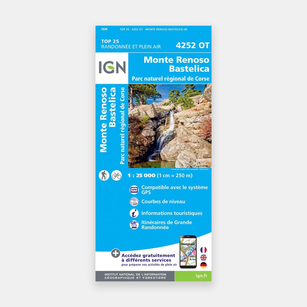 Monte Renoso - Bastelica - PNR de Corse 1/25 4252OT