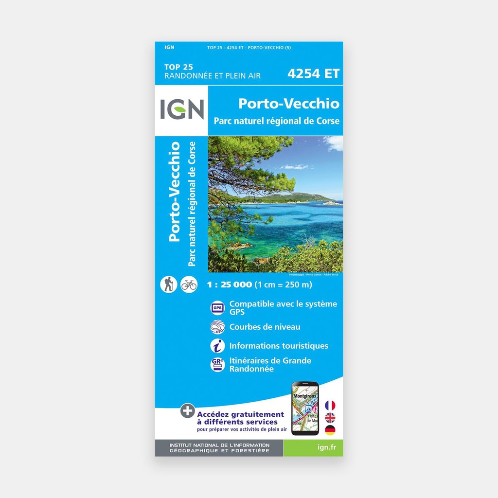 Porto Vecchio - PNR de Corse 1/25 4254ET