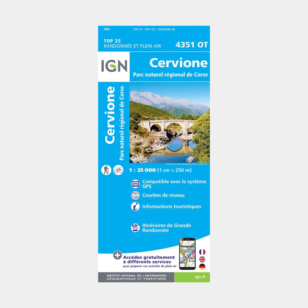 Cervione - PNR de Corse 1/25 4351OT