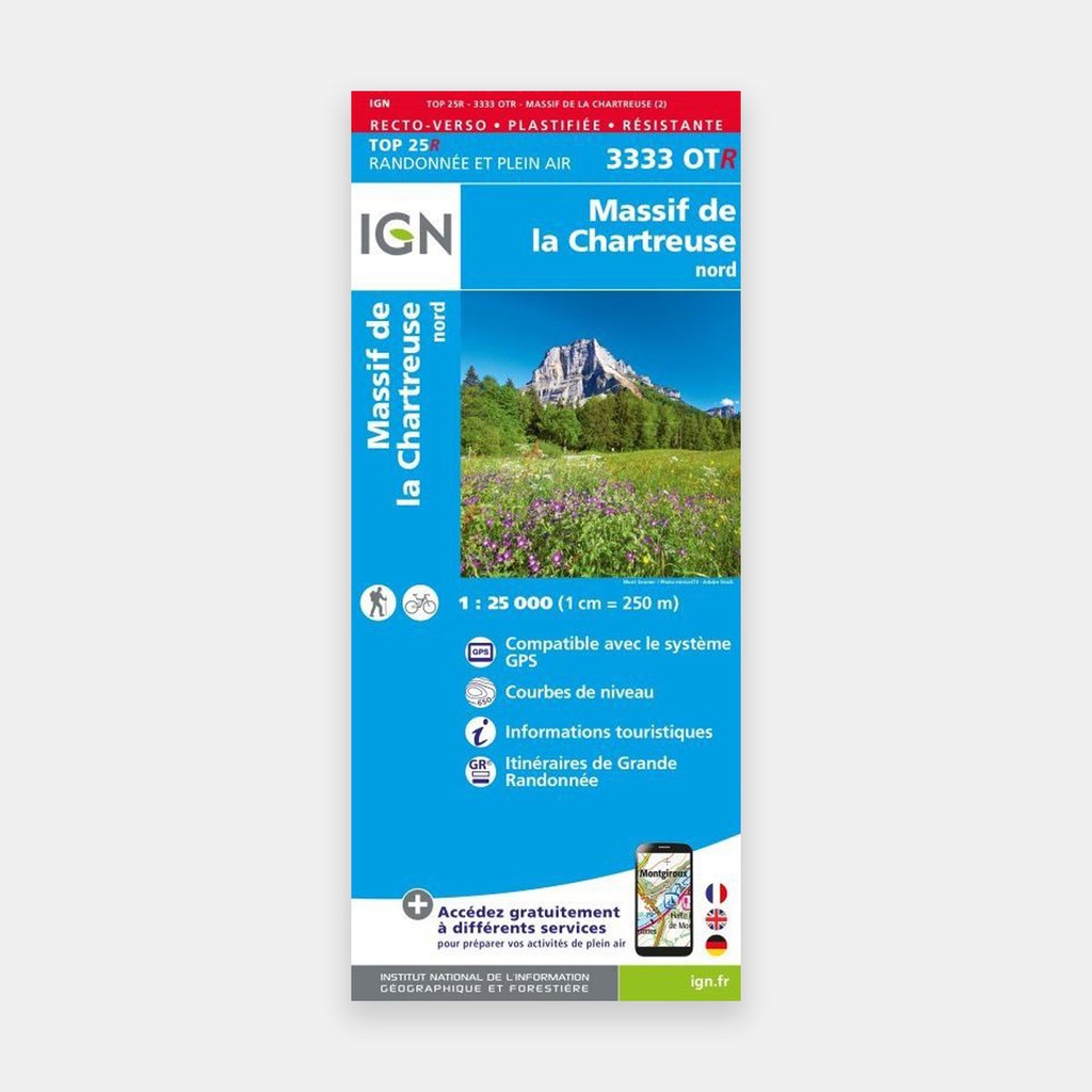 Massif de la Chartreuse Nord 1/25 3333OTR