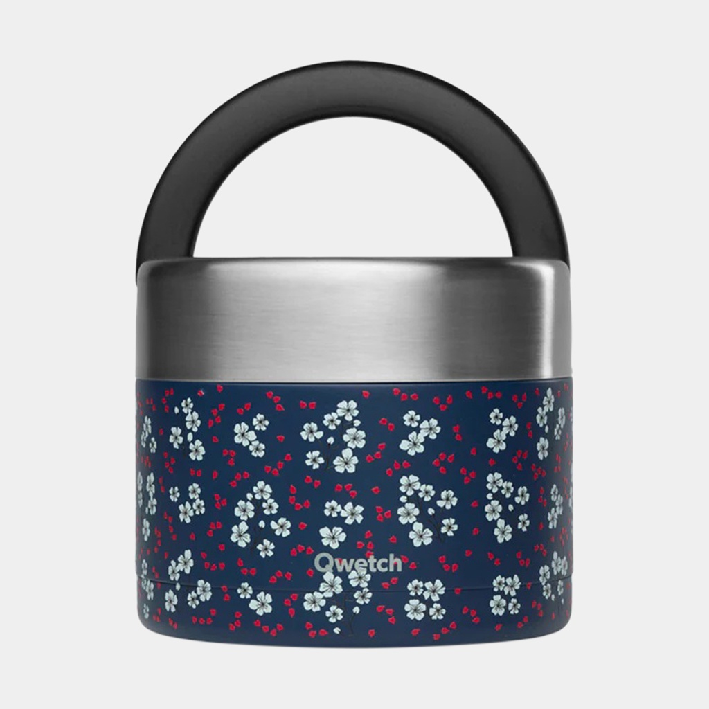 Insulated Lunch Box with Handle 850ml Hanami Blue