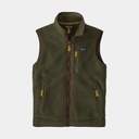 Retro Pile Fleece Vest Basin Green