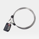 3-Dial TSA Lock & Cable Graphite