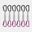 6 Pack Workhorse Keylock Quickdraws 17cm Grey / Pink