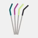 Steel Straws (4/pack) Pints and Tumblers Multi Color-Steel