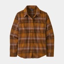 Long Sleeves Fjord Flannel Shirt Women Happy Camper: Shelter Brown
