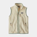 Retro Pile Fleece Vest Women Natural w/Ellwood Green