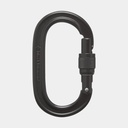 Oval Keylock Screwgate Carabiner Black