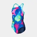 Spray Paint Swimsuit Kids Navy / Water