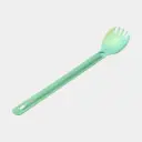 Titanium Long Handle Spork w/ Polished Bowl Green