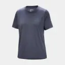 Kragg SL Cotton Emblem Crew Short Sleeves Women Dark Stratus