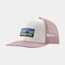 P-6 Logo Trucker Hat White w/Quiet Violet