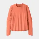 Long SLeeves Cap Cool Sun Shirt Women Mellow Melon / Peach Sherbet X-Dye