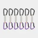 6 Pack Workhorse Keylock Quickdraws 12 cm Grey / Alpine Calamint