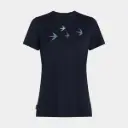 Tech Lite Short Sleeves Tee 150 Women Bird Transit Midnight Navy